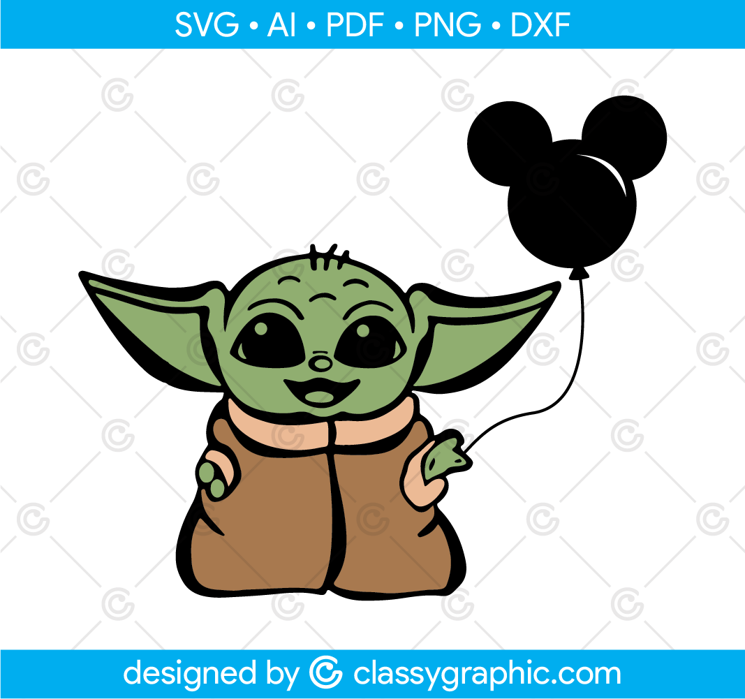 Baby Yoda Disney Svg - for Vinyl Cutters and Sublimation Printers