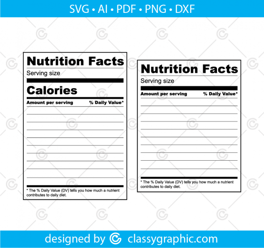 Nutrition Facts Svg, Design your own nutrition facts label Svg ...