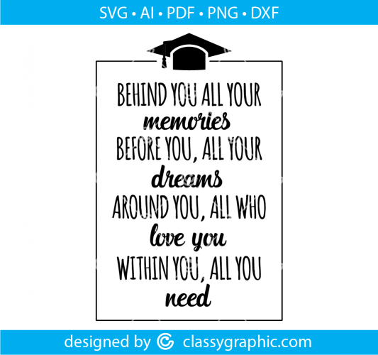 Behind You All Your Memories Svg - for Vinyl Cutters and Sublimation ...